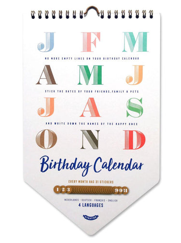 Uitgeverij stratier birthday calendar verjaardagskalender