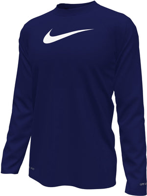 Nike swimwear - t-shirt lm - maat 146-156 - meisjes - marine -