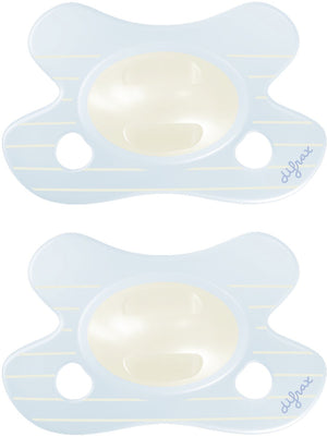 Difrax fopspeen natural - newborn - blauw - 2 stuks