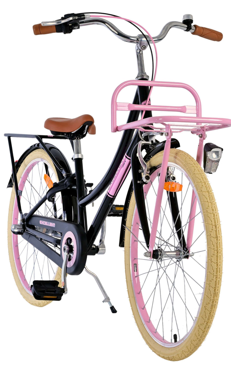 Afbeelding laden in galerijviewer, Volare Excellent Kinderfiets - Meisjes - 24 inch - Zwart - 3 Versnellingen
