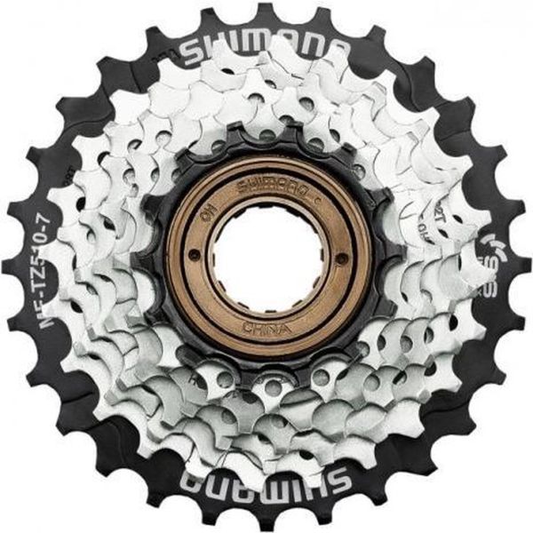 Afbeelding laden in galerijviewer, Shimano tourney mf-tz510-7 schroefkrans 7-speed 14-34t megarange – zwart zilver
