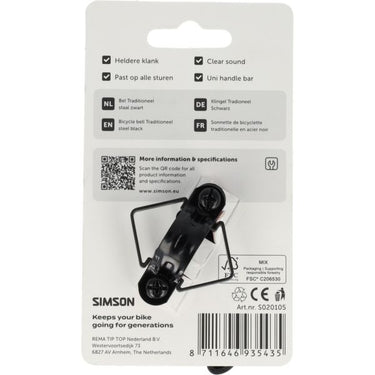 Simson bel traditioneel zwart staal