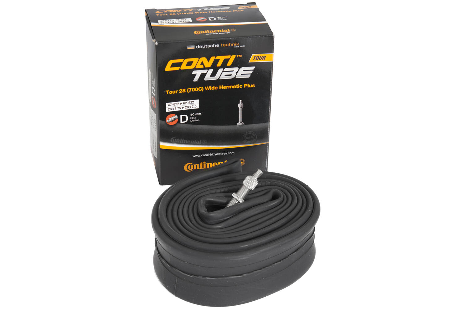 Continental binnenband Tour 28 Hermetic 28 x 1.75 - 2.50 hv 40mm