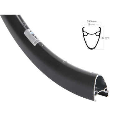 Ryde velg dutch 19 - 28 622 x 19c aluminium 36 gaats disc - zwart