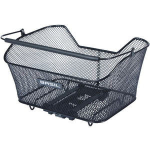 Basil fietsmand base m met mik bevestiging 14 liter 25 x 33 x 17 cm - zwart