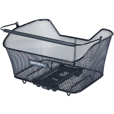 Basil fietsmand base m met mik bevestiging 14 liter 25 x 33 x 17 cm - zwart