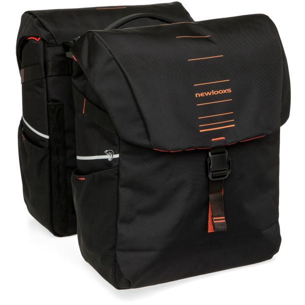 Afbeelding laden in galerijviewer, Newlooxs tas new looxs vigo dubbel | zwart oranje | mik 2.0 | 40l
