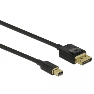 Delock mini displayport > displayport kabel (zwart, 1 meter, 8k 60 hz )