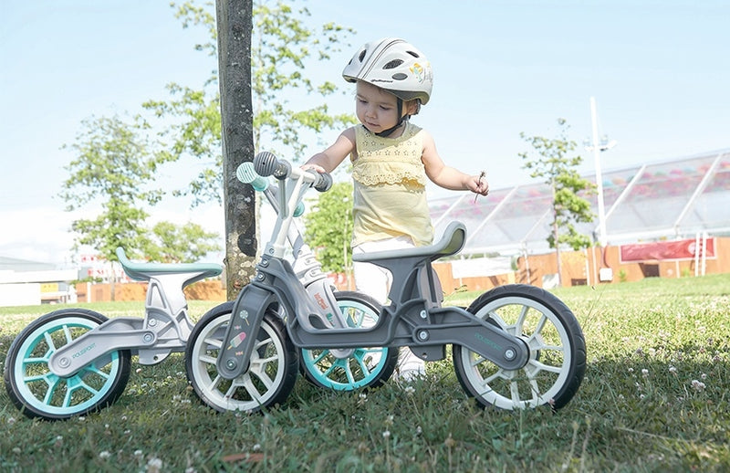 Load image into Gallery viewer, Polisport Balance Bike grijs Loopfiets creme afwerking

