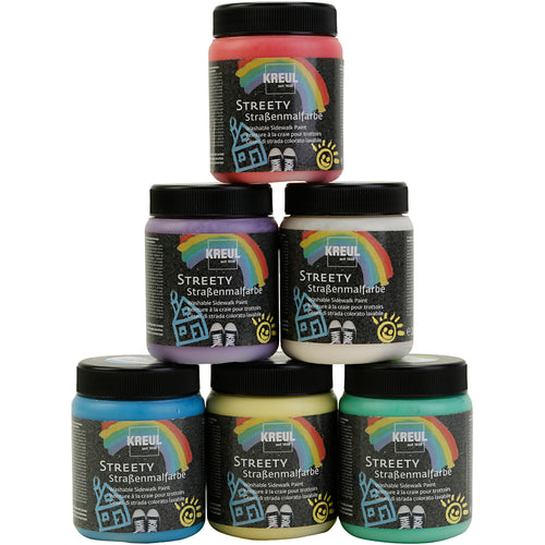 Stoepkrijtverf, 6x200 ml 1 doos