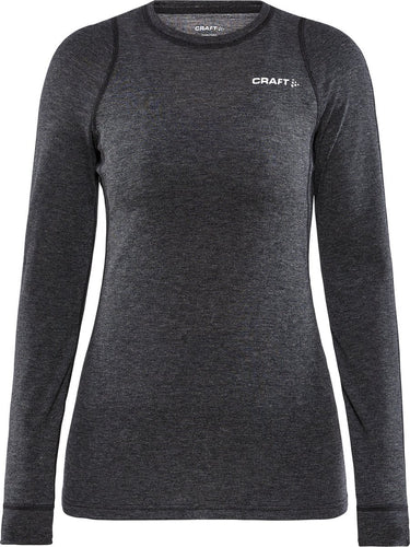 Craft - core wool merino ls tee - thermoshirt - dames - zwart - m