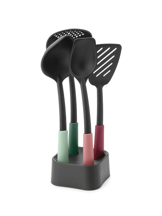 Brabantia tasty+ keukengerei set met houder - 4-delig - mixed colours