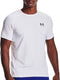 Under armour ua hg armour fitted ss-wht heren sportshirt - wit - zwart