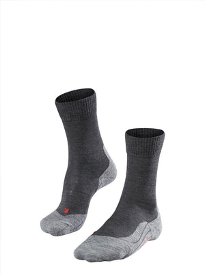 Falke tk5 anti-blaar dun wol functioneel materiaal wandelsokken heren grijs - maat 39-41