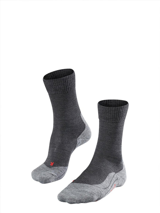 Falke tk5 anti-blaar dun wol functioneel materiaal wandelsokken heren grijs - maat 44-45
