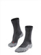 Falke tk5 anti-blaar dun wol functioneel materiaal wandelsokken heren grijs - maat 44-45