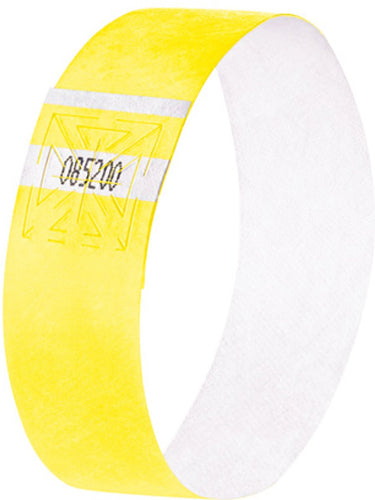 Sigel evenementenbandjes - super soft - 255x25mm - 120 stuks - fluorescerend geel - si-eb218