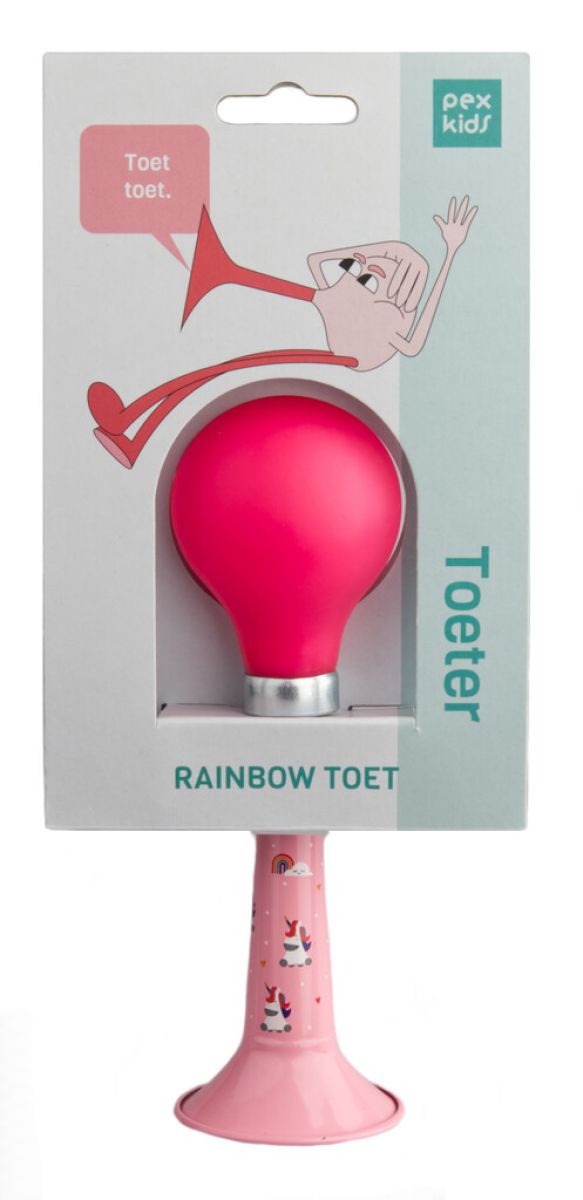 Load image into Gallery viewer, Fiets Hupe Pexkids Unicorn - Roze met een roze eekhoorn
