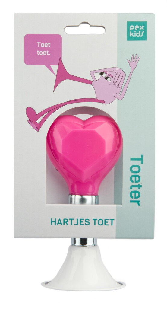 Load image into Gallery viewer, Fiets Hupe Pexkid&#39;s hart - Wit met een roze eekhoorn
