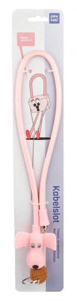 PexKids kabelslot Flappie siliconen ø1x58cm roze
