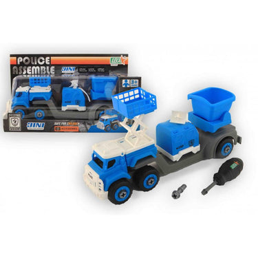 Politie vrachtauto 3-in-1 demontabel 27cm