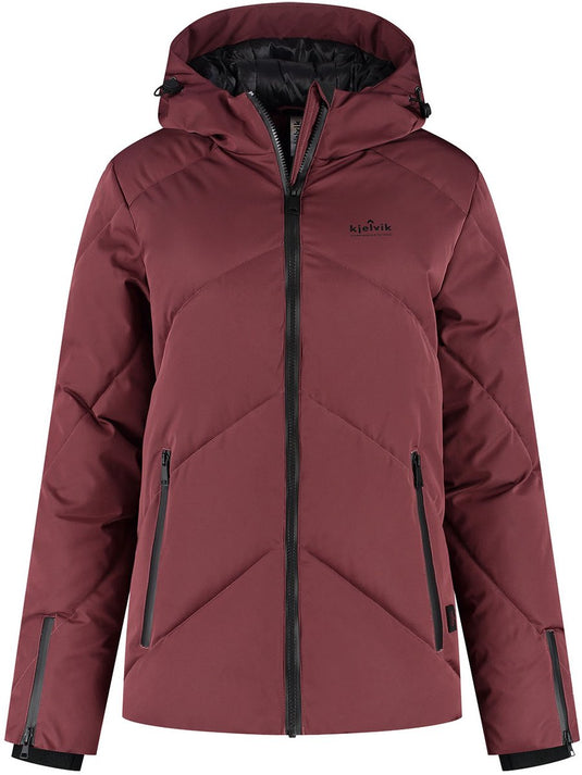 Kjelvik sue dames outdoorjas - burgundy