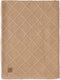 Jollein - deken ledikant 100x150cm - dekentje baby - check knit biscuit teddy fleece