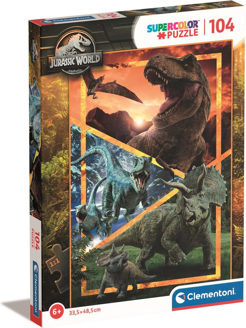 Afbeelding laden in galerijviewer, Clementoni legpuzzel super color jurassic world, 104st.
