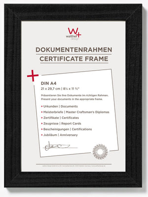 Walther home - houten lijst - fotoformaat 21x29,7 cm (din a4) - zwart