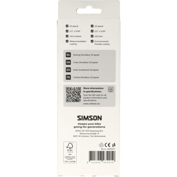 Afbeelding laden in galerijviewer, Simson ketting derailleur 10v hg
