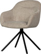 Woood eetkamerstoel grant-jaki - chenille - zand - 80x56x50