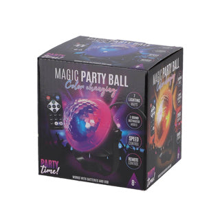 Overige merken party time magische party bal met disco effect + afstandsbediening zwart