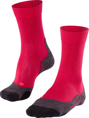 Falke tk2 cool anti-blaar dik lyocell functioneel materiaal wandelsokken dames rood - maat 39-40