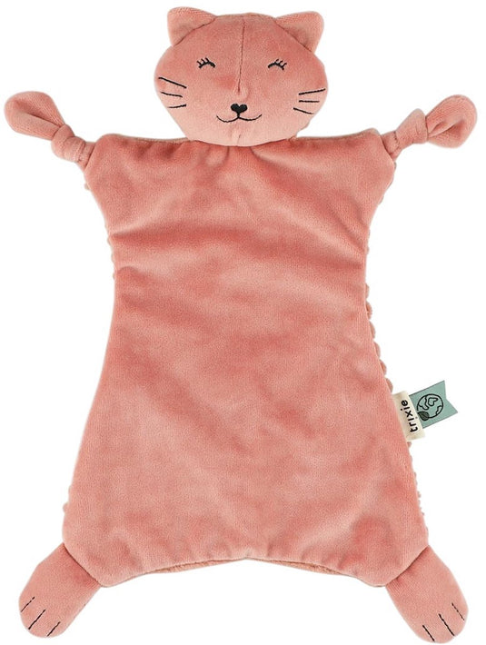 Trixie baby knuffeldoekje mrs. cat – 0m+ – met fopspeenlus – gerecycleerde stof