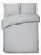 Hush. living hush living - dekbedovertrek 100% katoen - 144tc - soepel en ademend - 240x220+20cm - 2 x 60x70cm kussenslopen - met bevestigingslusjes - lichtgrijs