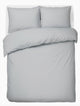 Hush. living hush living - dekbedovertrek 100% katoen - 144tc - soepel en ademend - 200x220+20cm - 2 x 60x70cm kussenslopen - met bevestigingslusjes - lichtgrijs