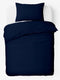 Hush. living hush living - dekbedovertrek percale 100% katoen - 200tc - extra fris en koel - sterk en slijtvast - 140x220+20cm - 60x70cm kussensloop - met bevestigingslusjes - navy