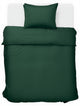 Hush. living hush living - dekbedovertrek - 100% katoen - 144tc - soepel en ademend - 140x220+20cm -60x70cm kussensloop - met bevestigingslusjes - donkergroen