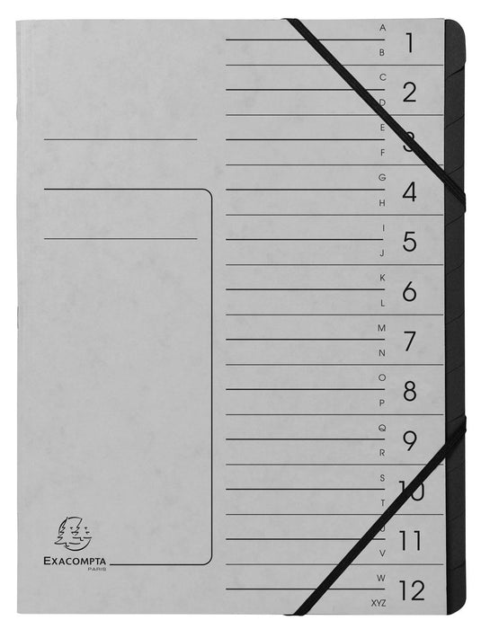 Exacompta 541211e, project folder, a4, karton, grijs, 355 g m², elastische band