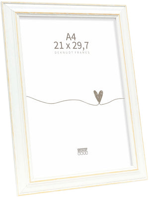 Deknudt frames fotolijst s221h1 - wit met naturel accent - 21x29,7cm