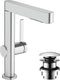 Hansgrohe finoris - wastafelkraan - met afvoerplug - 230mm - uittrekbare vuistdouche - 2 straalfuncties - chroom