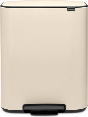 Brabantia bo prullenbak - 60 liter - 1 vak - soft beige