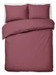 Hush. living hush living - dekbedovertrek - 100% katoen - 144tc - soepel en ademend - 200x220+20cm - 2 x 60x70cm kussenslopen - met bevestigingslusjes - bordeaux