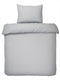 Hush. living hush living - dekbedovertrek - 100% katoen - 144tc - soepel en ademend - 140x220+20cm - 60x70cm kussensloop - met bevestigingslusjes - lichtgrijs