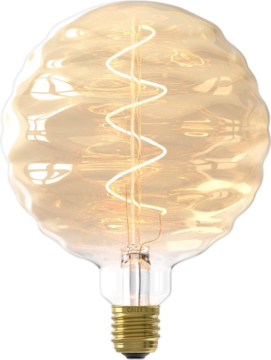 Calex bilbao xxl goud - e27 led lamp - filament lichtbron dimbaar - 4w - warm wit licht