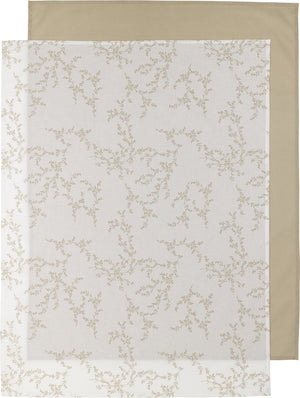 Meyco baby branches ledikant laken - 2-pack - sand - 100x150cm - 0.3 tog