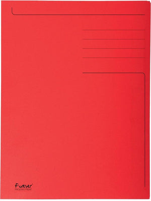 Exacompta 50x forever® bedrukte map met 3 kleppen - 280gm2 - 24x32 cm voor a4 - rood - 448003e