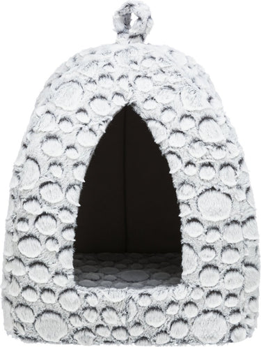 Trixie - kattenmand - iglo mila - pluche wit grijs - 32x32x42 cm