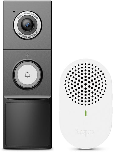 Tp-link tapo d235 video deurbel met camera - inclusief chime gong - 2k 5mp - batterij of kabelvoeding- ip66-slimme deurbel
