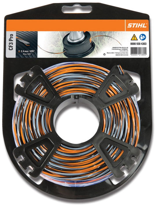 Stihl - cf3 pro - 9304303 - maaidraad carbon 2,4 mm x 70 meter, kruisvormig